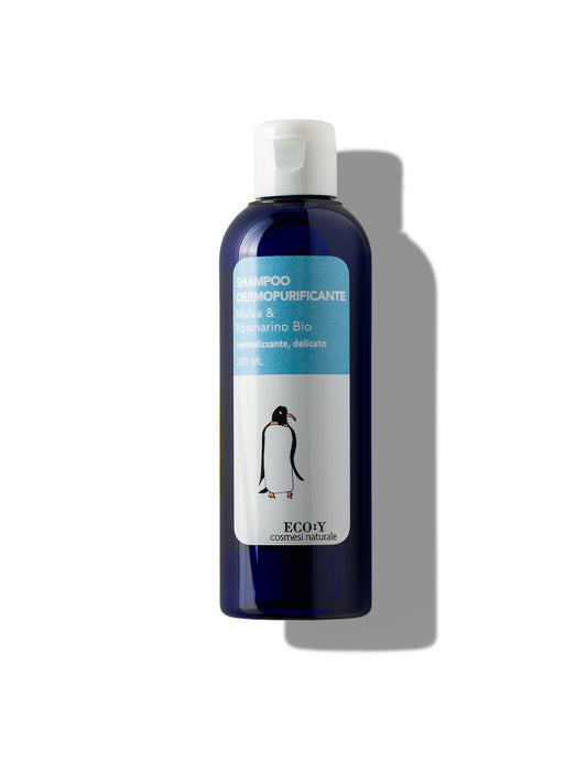 Shampoo dermopurificante malva e rosmarino bio